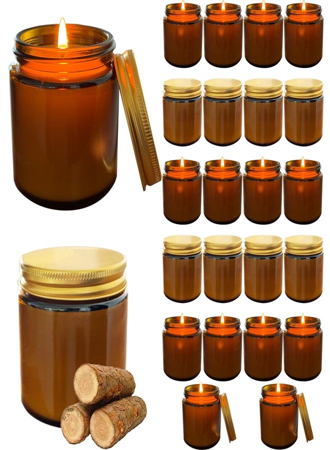 Veiuwa 24 Pcs 4 Oz Mini Soy Candles,Mahogany & Teakwood Scented Candles Set,Bulk Aromatherapy Candle,Suitable as Gifts or Souvenirs for Occasions Such as Birthdays and Weddings. - Image 1